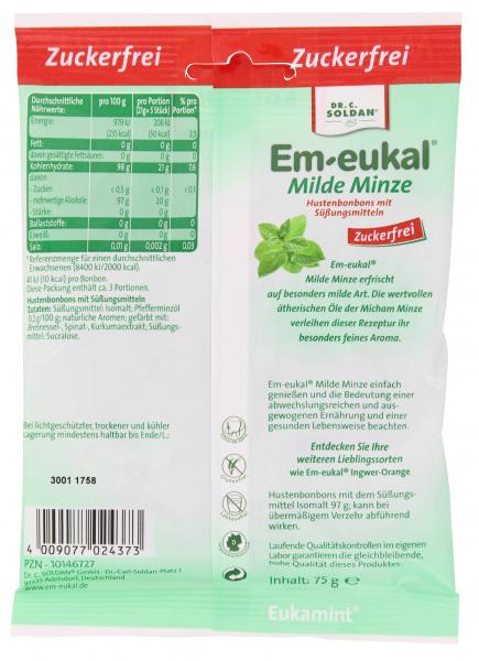 Em-eukal Hustenbonbons milde Minze zuckerfrei