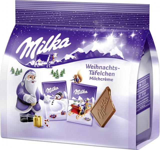 Milka Weihnachts-Täfelchen Milchcreme