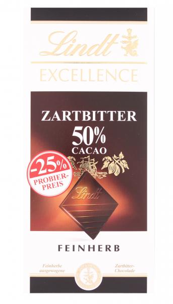 Lindt Excellence Zartbitter feinherb 50%