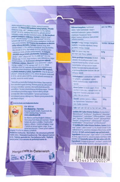 Alpenbauer Bio Bonbons Salbei-Kräuter