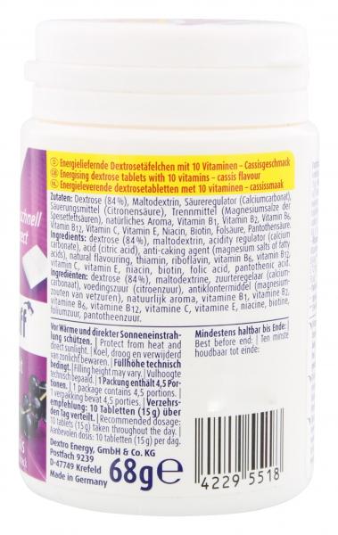 Dextro Energy Kraftstoff Cassis