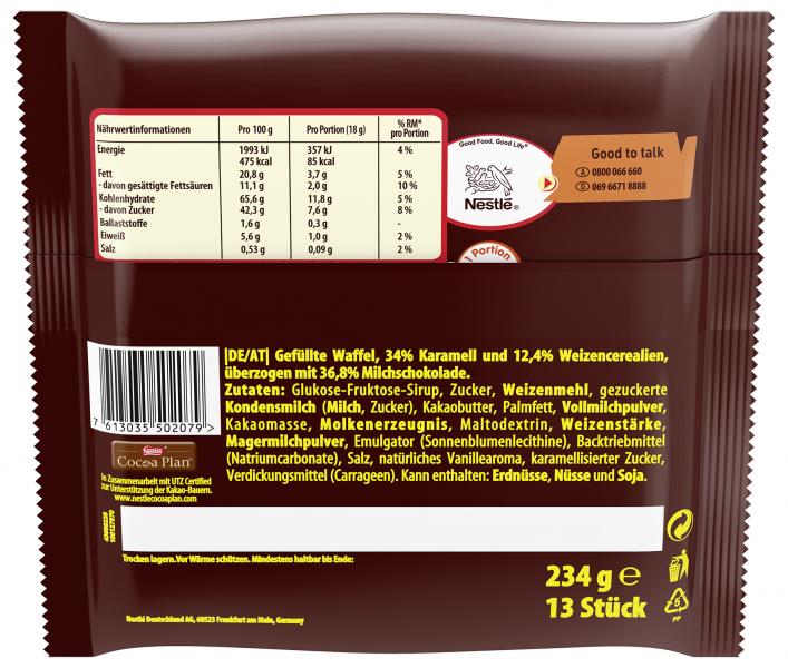 Nestlé Lion Mini Schokoriegel mit Karamell 