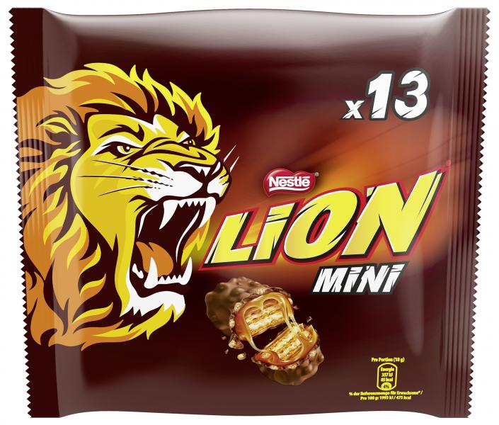 Nestlé Lion Mini Schokoriegel mit Karamell 