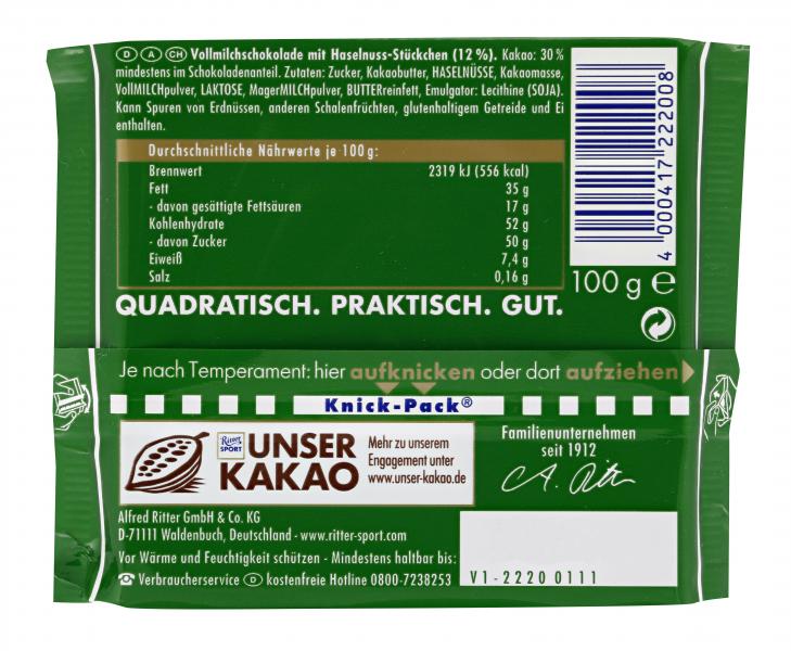 Ritter Sport Bunte Vielfalt Nuss-Splitter