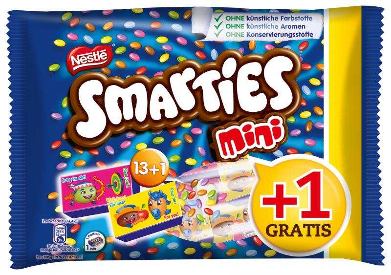 Smarties Mini +1 gratis