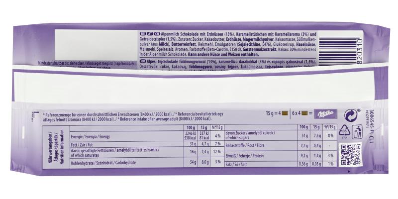 Milka Tafel Erdnuss Crisp