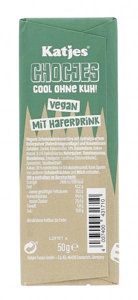 Katjes Chocjes Haselnuss Vegane Schokolade