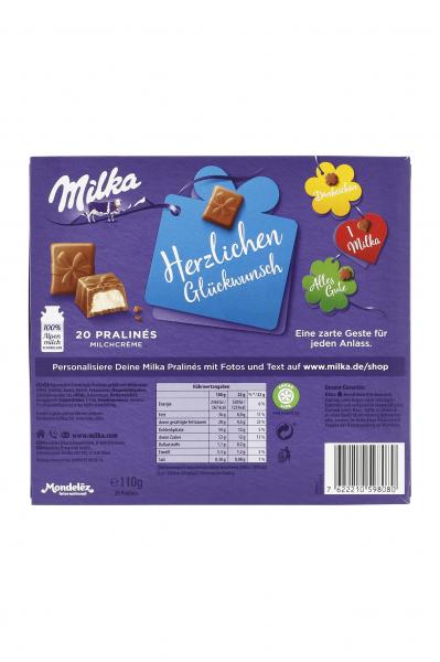 Milka Herzlichen Glückwunsch Pralinés Milchcréme