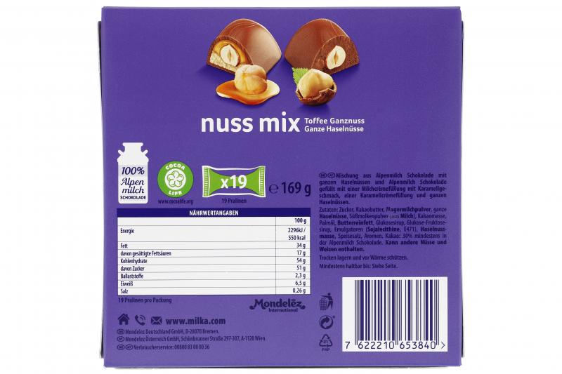 Milka Zarte Momente Nuss Mix