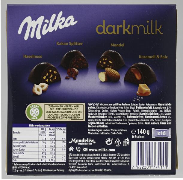 Milka Zarte Momente Dark Milk