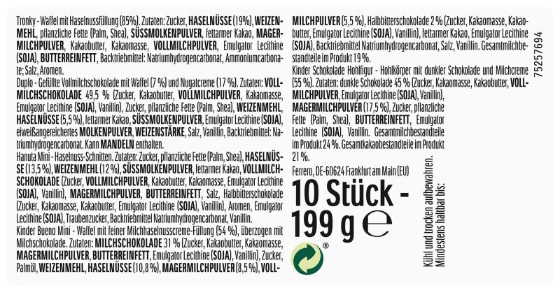 Kinder & Ferrero Selection Mix-Beutel Weihnachten