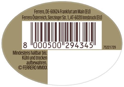 Ferrero Rocher Hohlfigur Weihnachtliche Charaktere