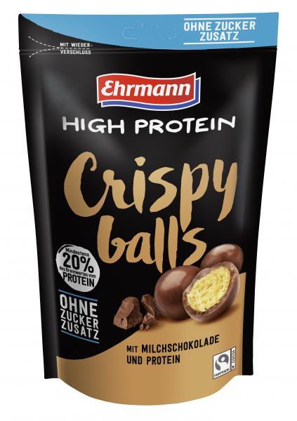 Ehrmann High Protein Crispy Balls Milchschokolade ohne Zucker