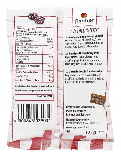 Fischer Himbeeren Bonbons