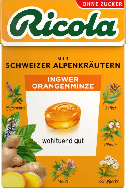 Ricola Ingwer Orangenminze ohne Zucker