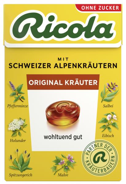 Ricola Original Kräuter ohne Zucker Box