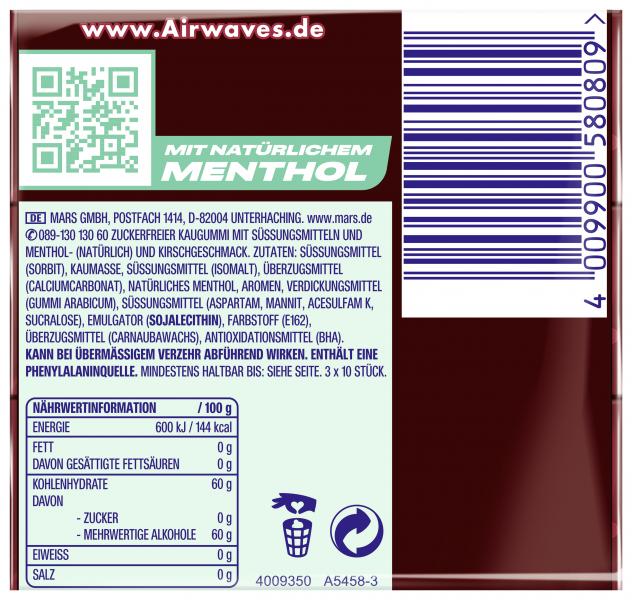 Wrigleys Airwaves Cherry Menthol