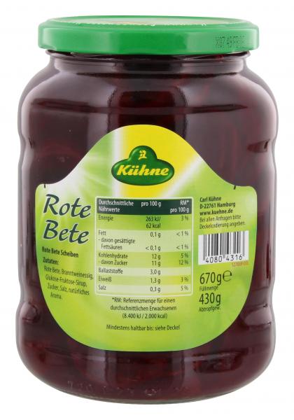 Kühne Rote Bete in Scheiben