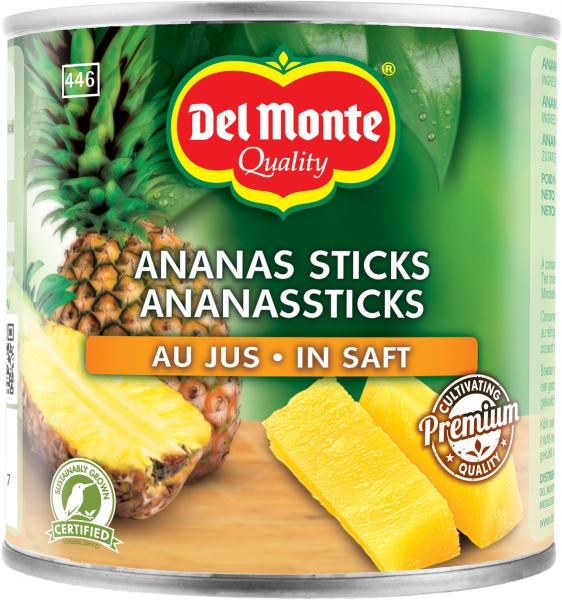 Del Monte Ananassticks in Ananassaft