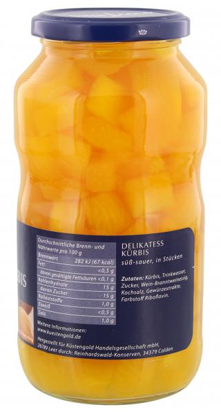 Küstengold Delikatess Kürbis süß-sauer