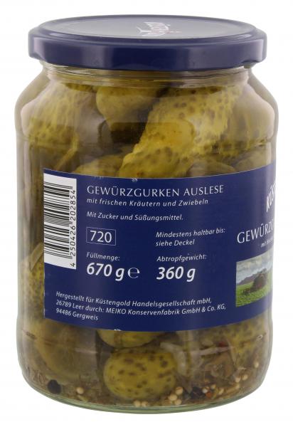Küstengold Gewürzgurken Auslese