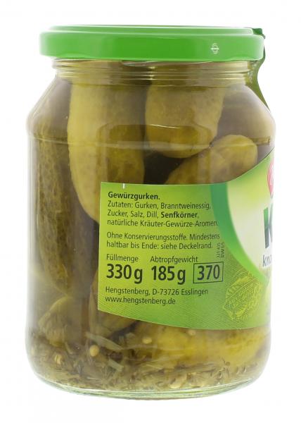 Hengstenberg Knax Gewürzgurken knackig & würzig
