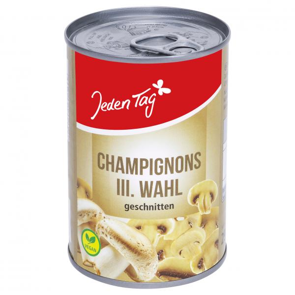 Jeden Tag Champignons III. Wahl geschnitten