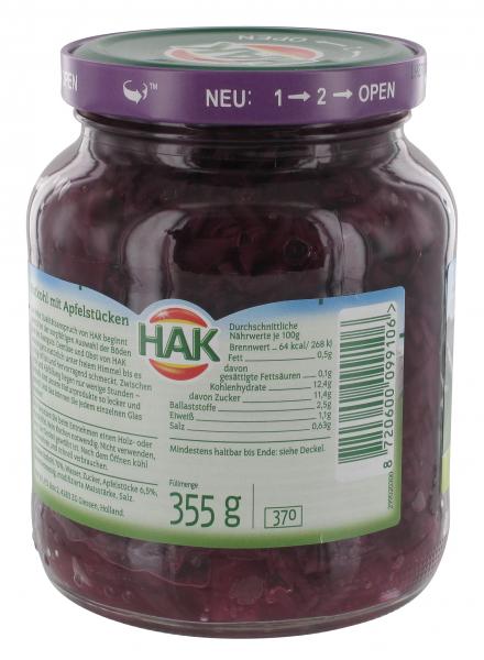 Hak Rotkohl mit Apfelstücken