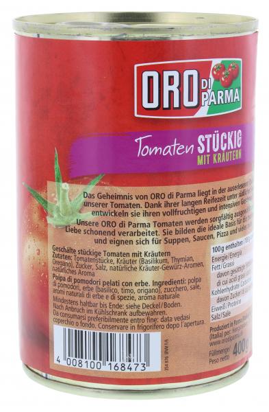 Oro di Parma Tomaten mit Kräutern stückig