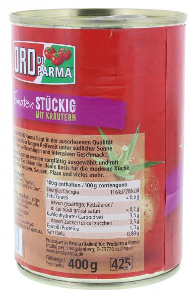 Oro di Parma Tomaten mit Kräutern stückig