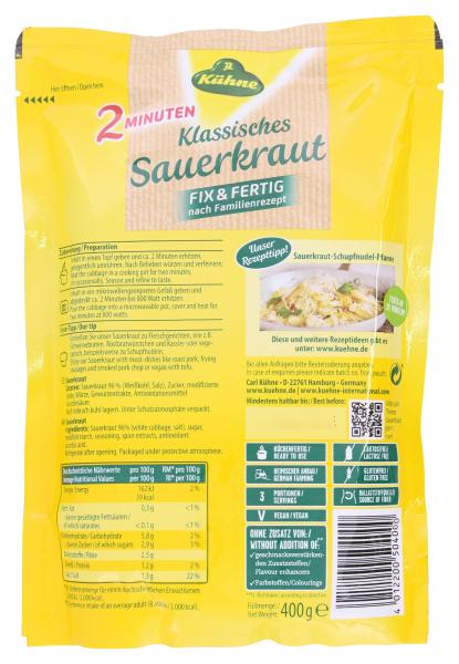 Kühne Fix & Fertig Sauerkraut klassisch
