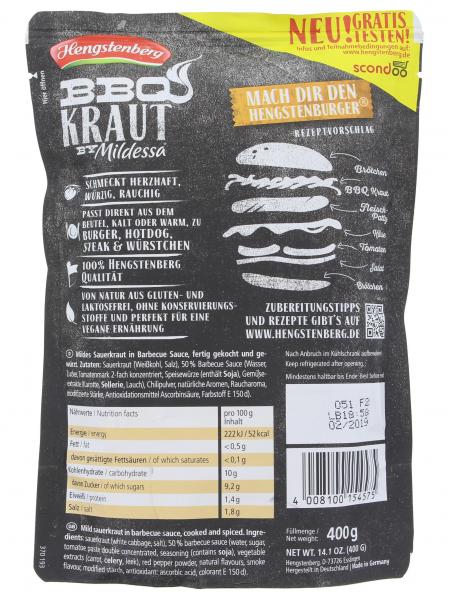 Hengstenberg BBQ Kraut by Mildessa