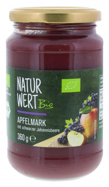 NaturWert Bio Apfelmark mit schwarzer Johannisbeere