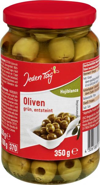 Jeden Tag Oliven grün entsteint