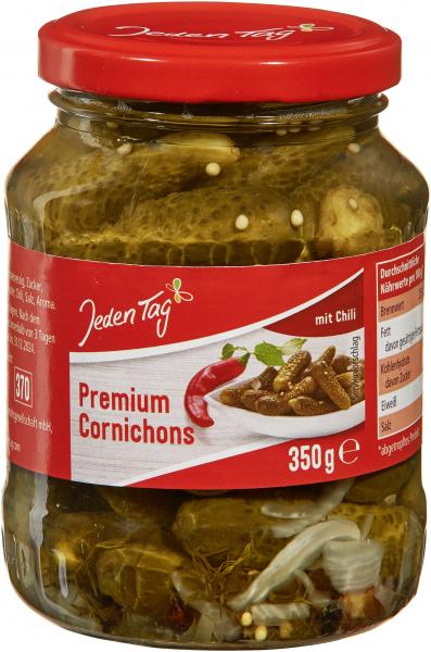 Jeden Tag Premium Cornichons mit Chili