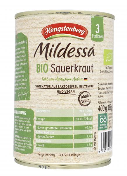 Hengstenberg Mildessa Bio Sauerkraut