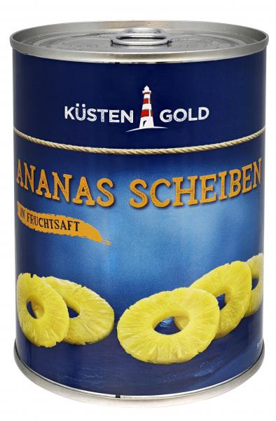 Küstengold Ananas Scheiben in Fruchtsaft