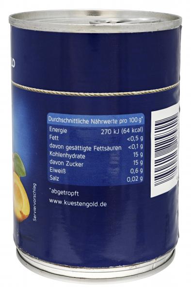 Küstengold Aprikosenhälften gezuckert