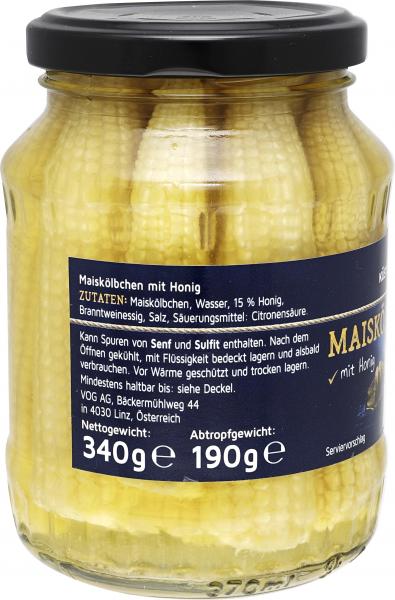 Küstengold Maiskölbchen mit Honig