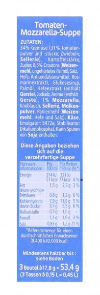 Erasco Heisse Tasse Tomate-Mozzarella-Suppe