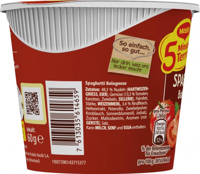 Maggi 5 Minuten Terrine Spaghetti Bolognese
