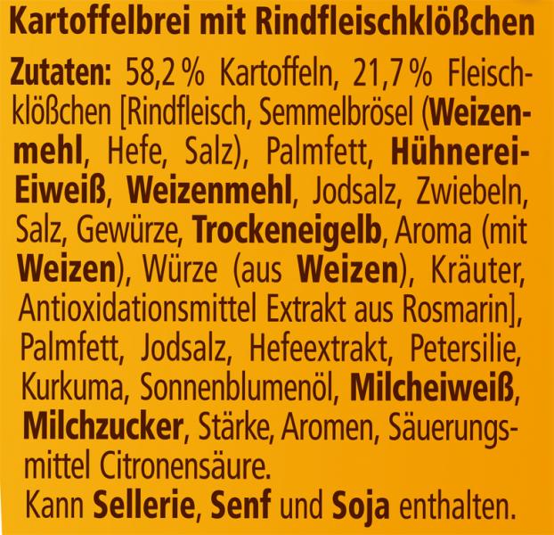 Maggi 5 Minuten Terrine Kartoffelbrei mit Fleischklößchen