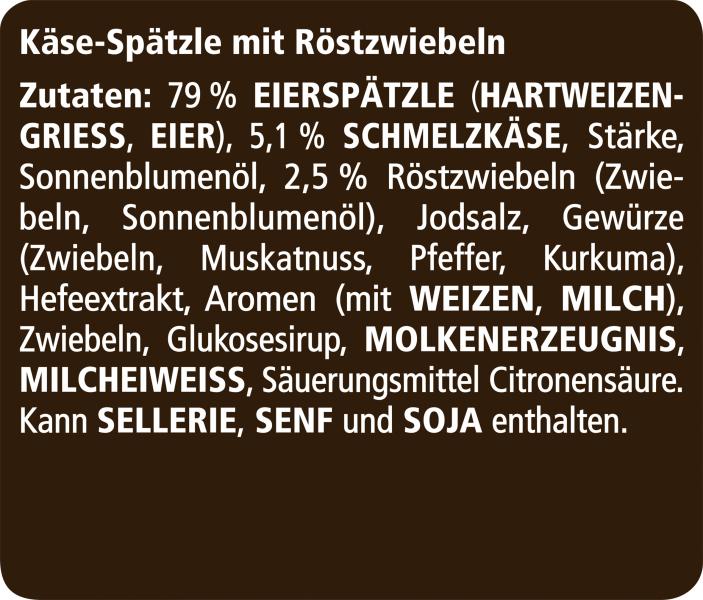 Maggi Wirtshaus Käse-Spätzle mit Röstzwiebeln