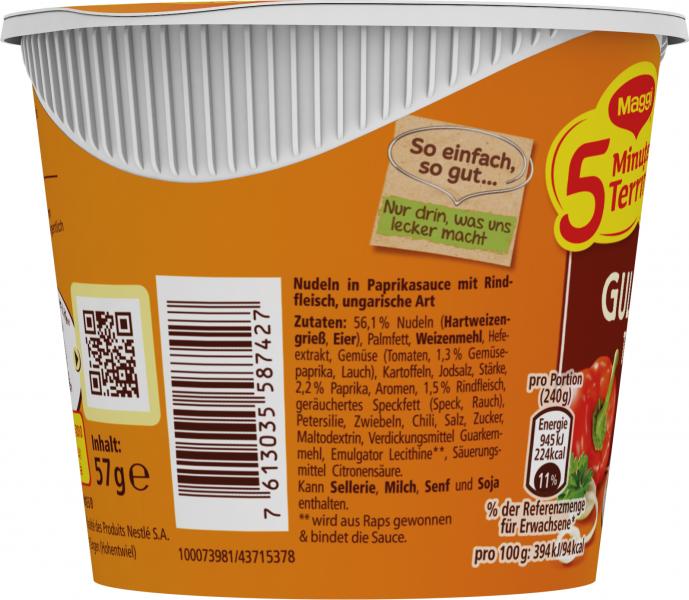 Maggi 5 Minuten Terrine Gulaschtopf