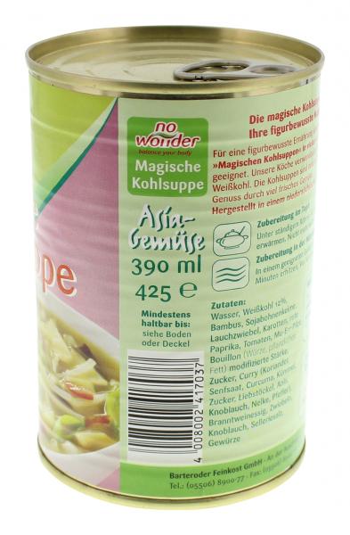 No Wonder Magische Kohlsuppe Asia-Gemüse