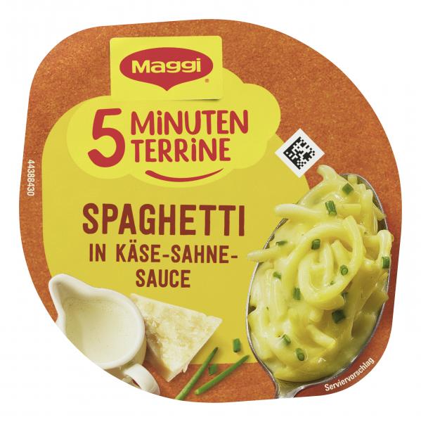 Maggi 5 Minuten Terrine Spaghetti in Käse-Sahne-Sauce