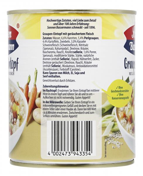 Sonnen Bassermann Graupen-Eintopf