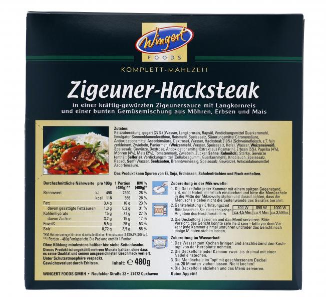 Wingert Foods Zigeuner-Hacksteak