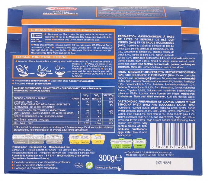 Barilla Gemelli alla Bolognese