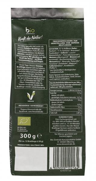 Biozentrale Bratlinge Gemüse